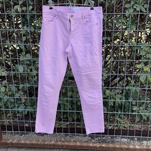 Pink Ann Taylor Loft Skinny Crop Pants